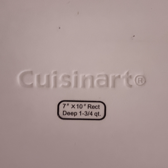 Cuisinart Rectangular Deep Dish 7"x10" Deep Dish Stoneware Green - Picture 4 of 4